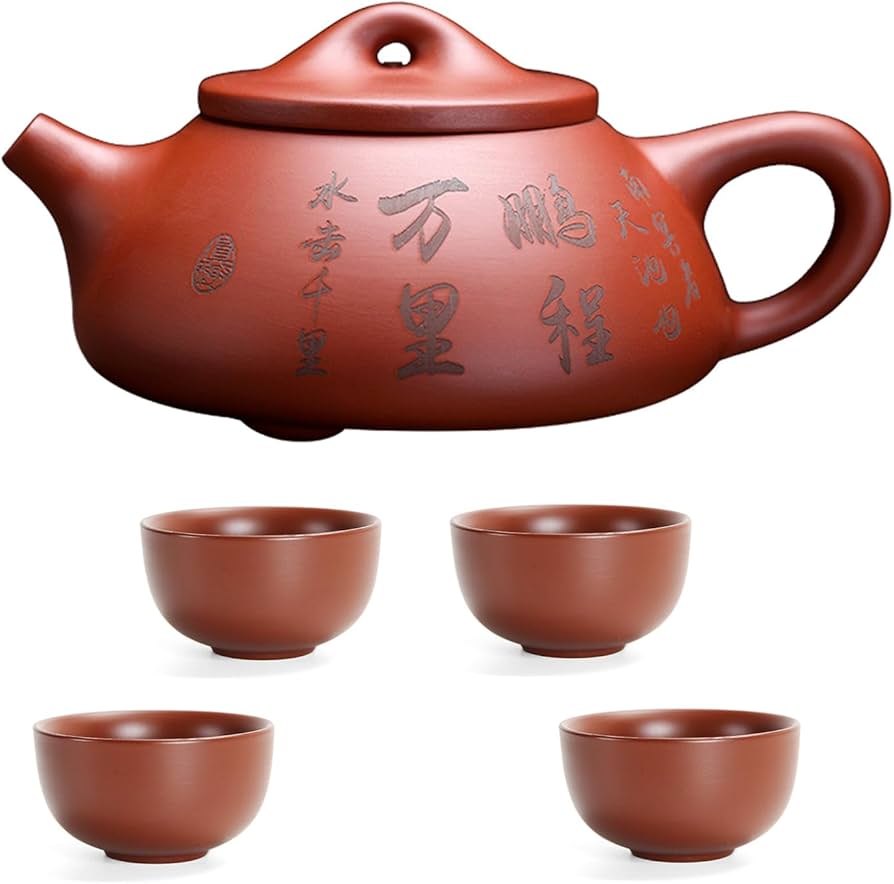 Amazon.com | Zisha Teapot Teacup Set, 6 oz Chinese Yixing Purple