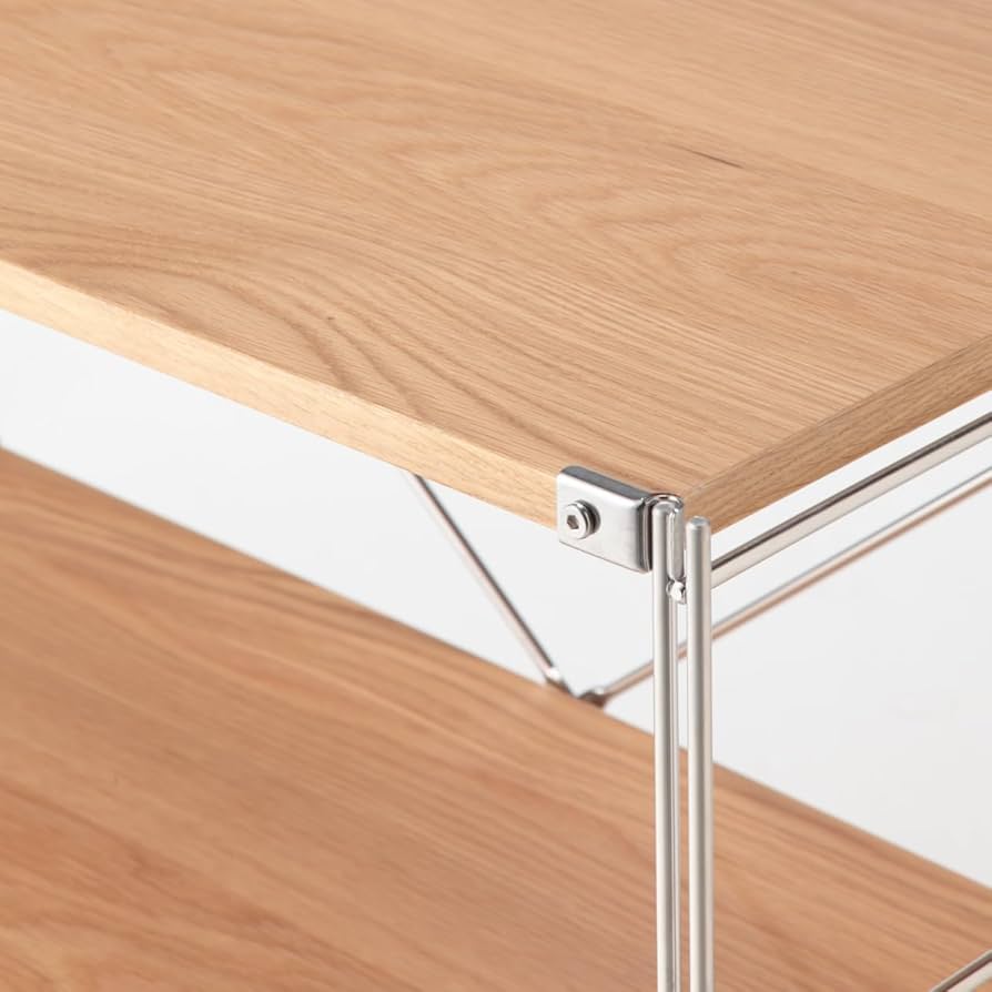 Amazon｜無印良品 ステンレスユニットシェルフ・オーク材棚セット