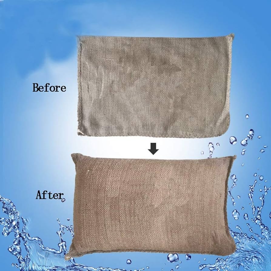 Amazon｜土のう 吸水性土嚢 吸水性土のう 水だけでふくらむ土を使わ