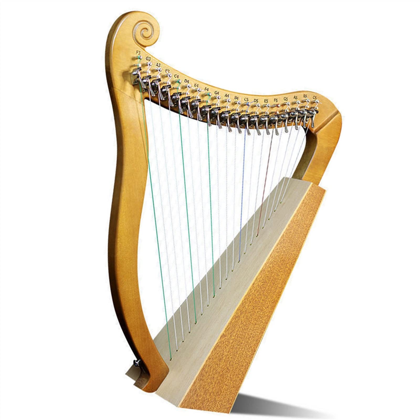 Amazon.co.jp: ALFAAL Harp Lyre 19弦ハープ 初心者向け楽器 ハープ