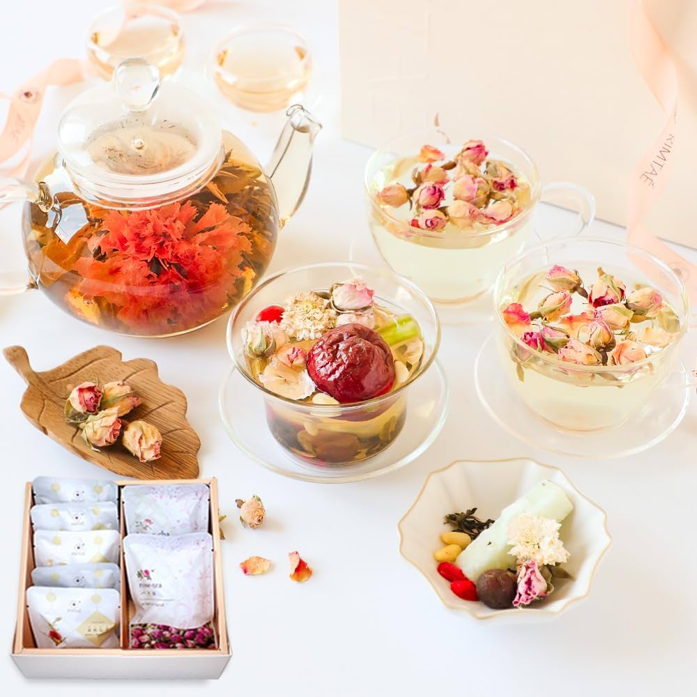 Amazon | リムテー 女性に人気 お茶 ギフト(カーネーション 花 咲く