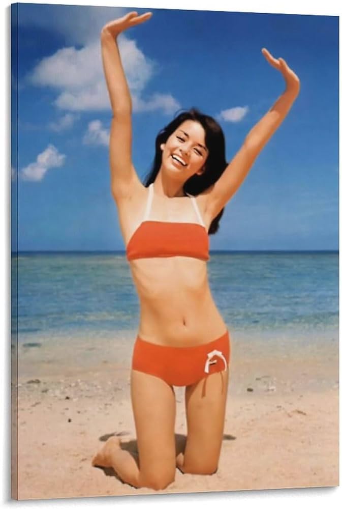 Amazon.co.jp: 岡田奈々 女優 歌手若い頃 レトロ 水着2 ポスター 印刷