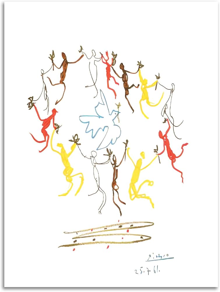 Amazon.co.jp: 123 Life Picasso 青春のダンス プリント パブロ