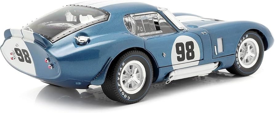 Amazon.com: 1965 Shelby Cobra Daytona Coupe #98, Blue w/ White