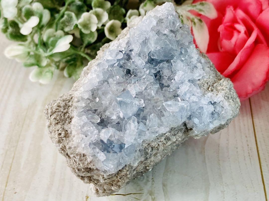 Amazon.co.jp: 天使の石セレスタイト 天青石 原石 ラフストーン 大 R