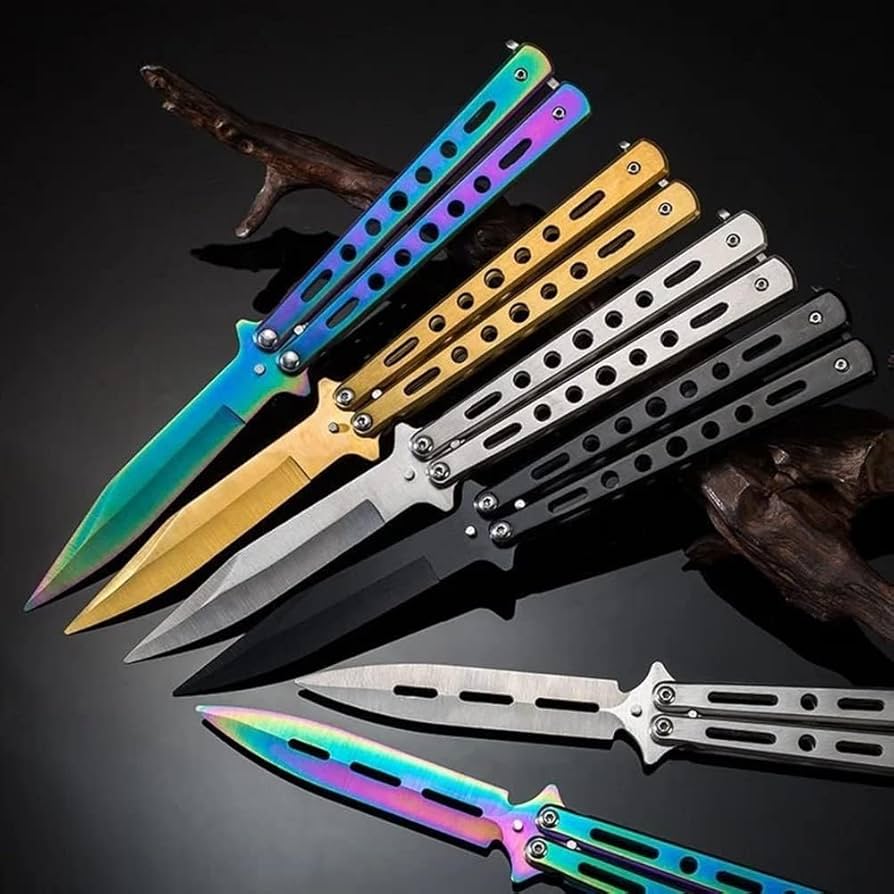 Amazon.co.jp: バタフライナイフ 練習用 トレーニング用 刃なし