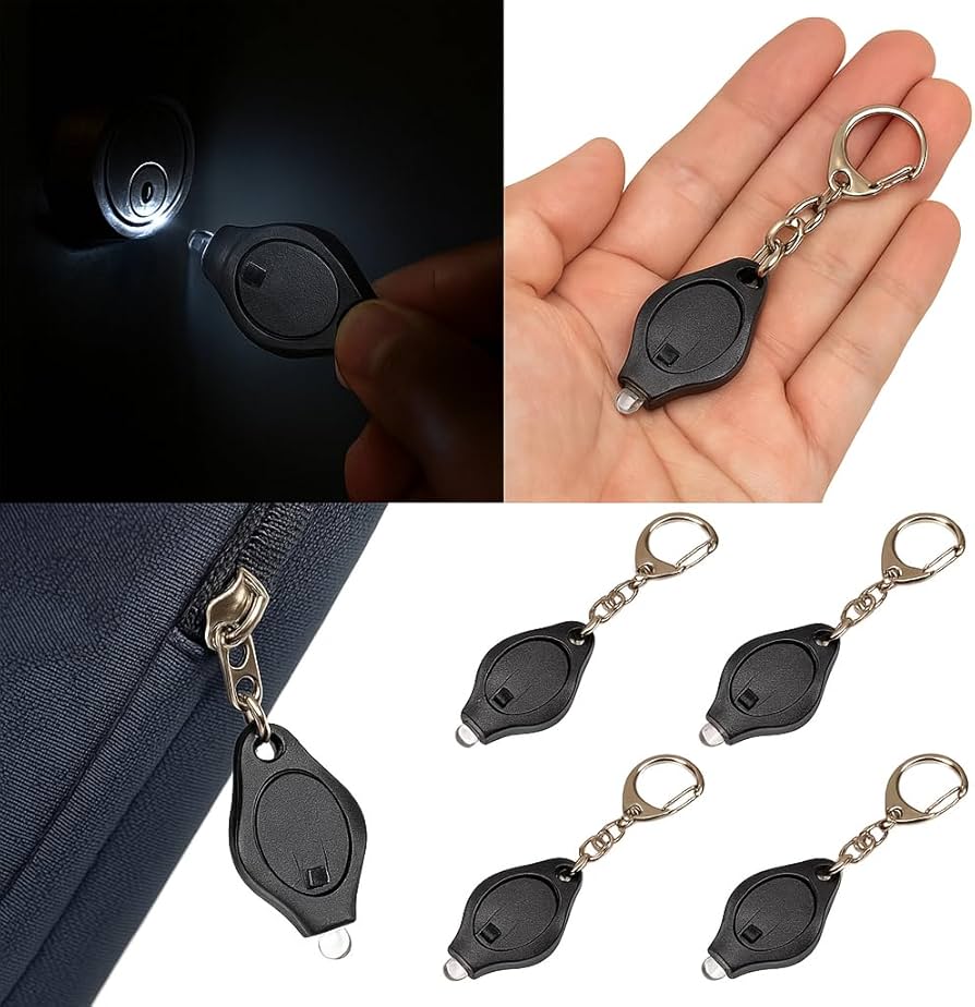 Amazon.co.jp: ミニライト LED キーホルダー キーライト 【4個入】高