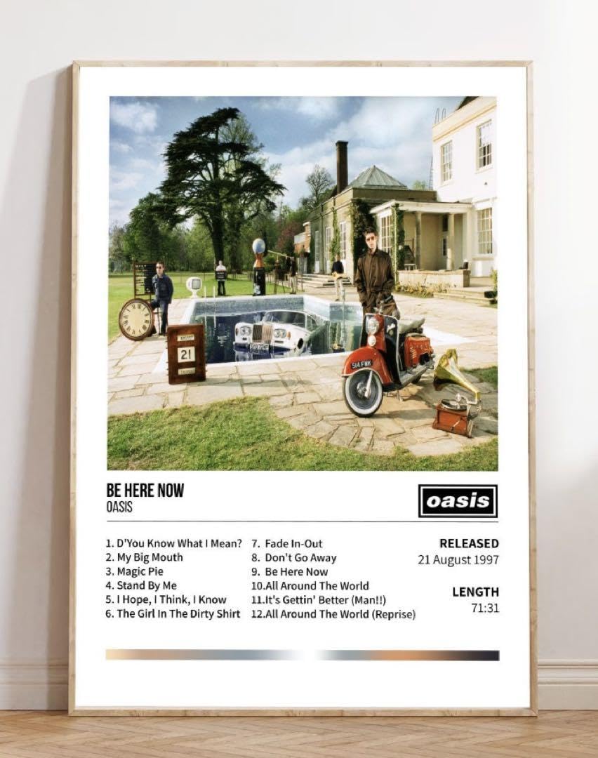 Amazon.co.jp: オアシス Oasis Be Here Now アートポスター A2版
