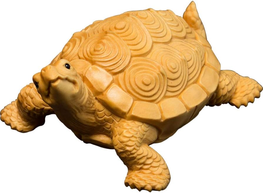 Amazon.co.jp: 彫刻の置物 木彫り亀の彫刻動物家の装飾工芸品 : ホーム