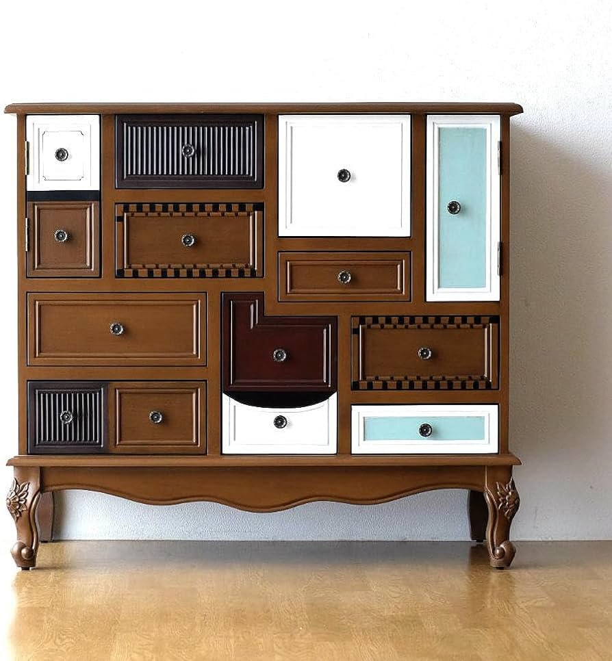 Amazon｜チェスト 木製 おしゃれ アンティーク レトロ 収納家具