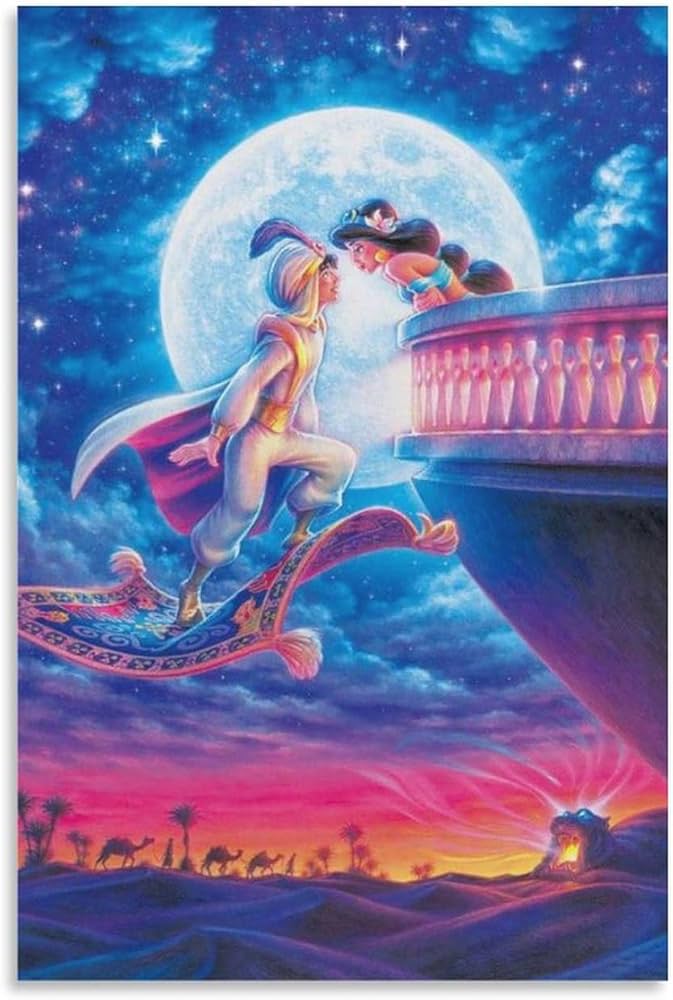 Amazon.co.jp: アラジン Aladdin 定番アニメ映画 ポスター (1) アート