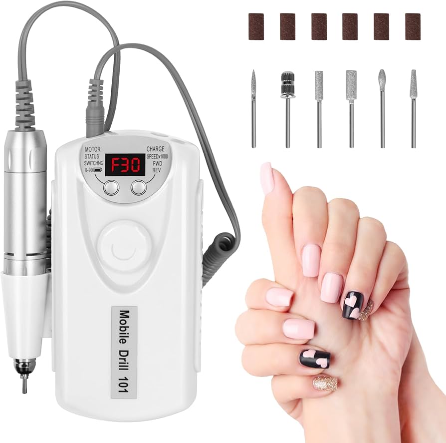 Amazon.co.jp: GOWTHHRT 電動ネイルマシン 研磨 爪磨き 6in1 プロ