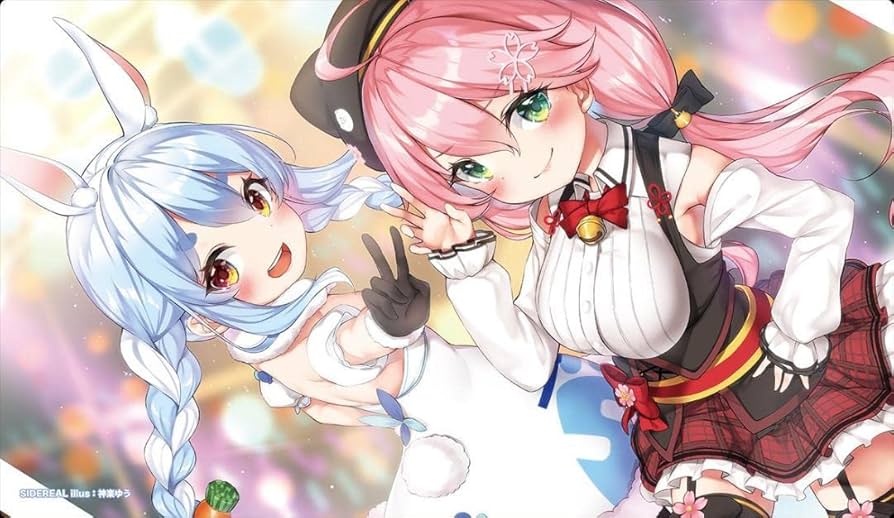 Amazon.co.jp: ホロ さくらみこ 兎田ぺこら ラバーマット プレイマット