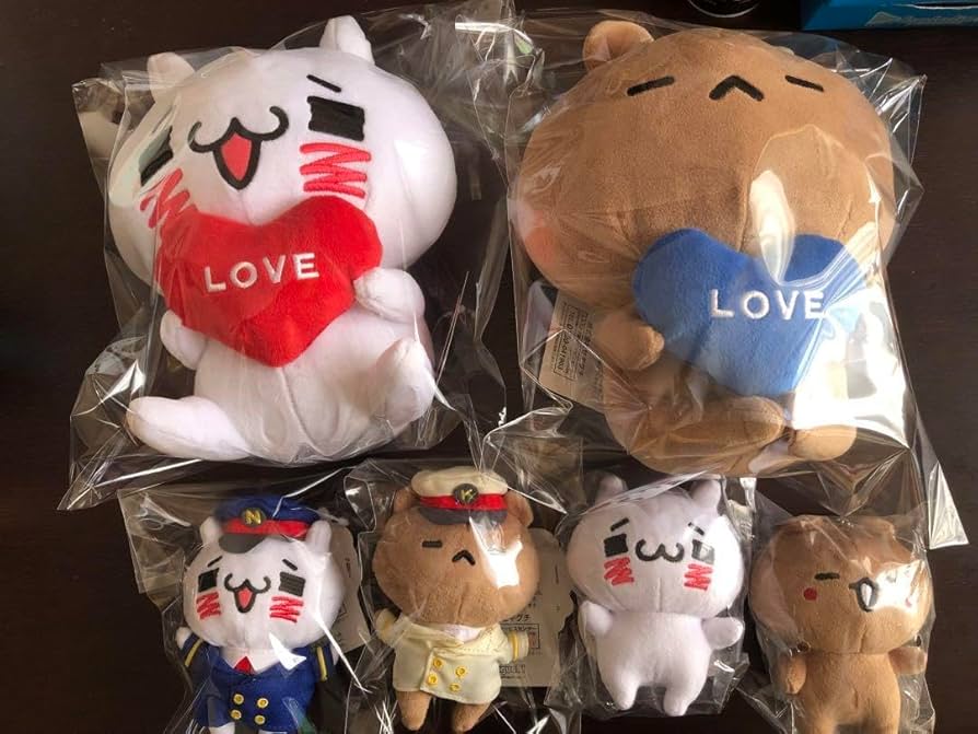 Amazon.co.jp: 愛しすぎて大好きすぎる。 にゃんことくま ぬいぐるみ