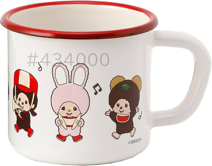 Amazon.co.jp: 富士ホーロー モンチッチ マグ 8cm レッツ! パレード柄