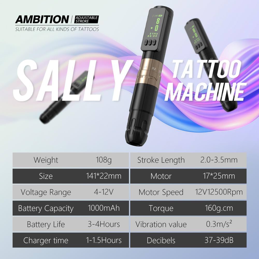 Amazon.com: Ambition Sally Wireless Permanent Makeup Machine with