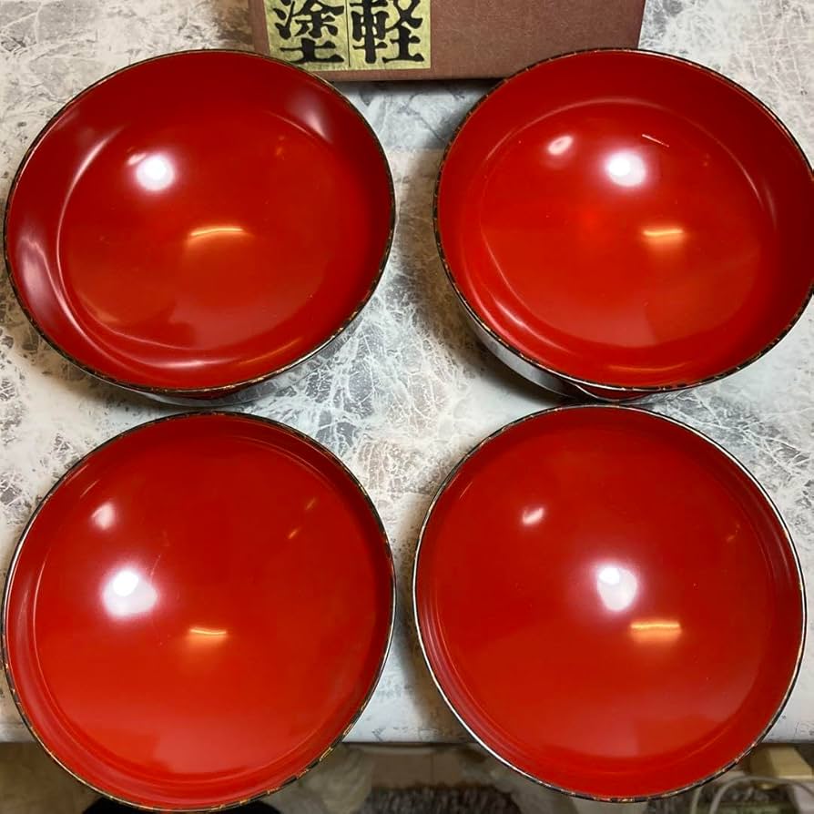 Amazon.co.jp: 津軽塗 汁椀 煮物椀 蓋付き 2客セット 伝統工芸品 箱