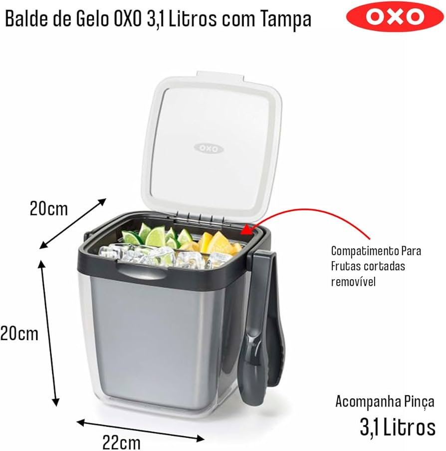 Amazon.com: OXO Good Grips Double Wall Ice Bucket with Tongs and