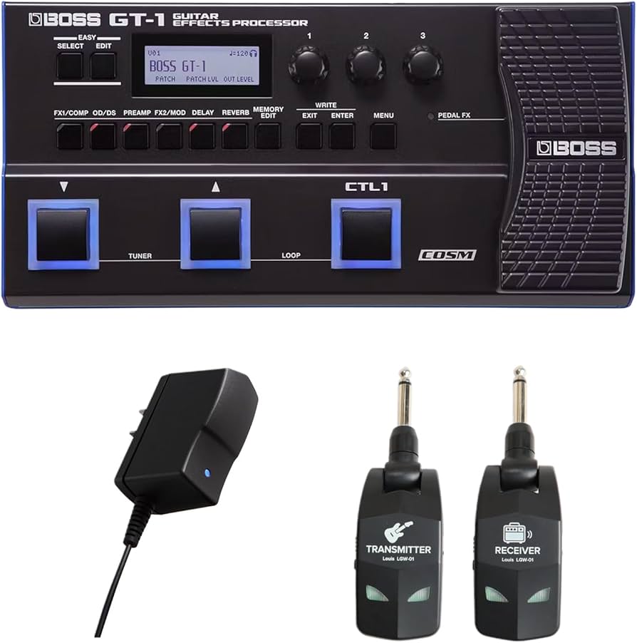 Amazon | BOSS GT-1 + 純正アダプター + LGW-01 ワイヤレスシステム
