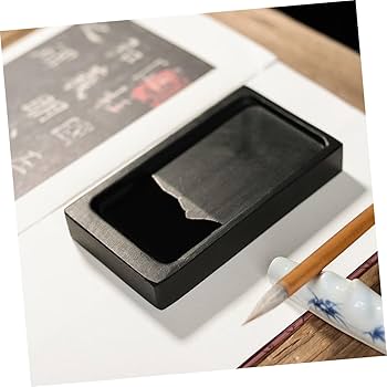 Amazon | NUOBESTY 1 セット 硯 墨 棒 墨板 研ぐ 墨 石 絵 中国 硯