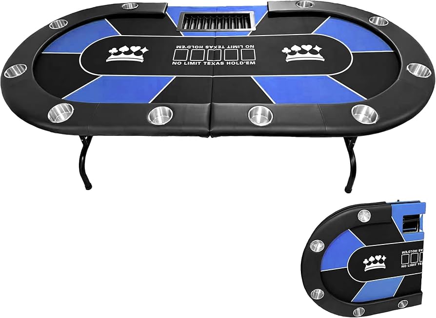 Amazon.co.jp: TiltPlay ポーカーテーブル 折りたたみ 10人対応 家庭用