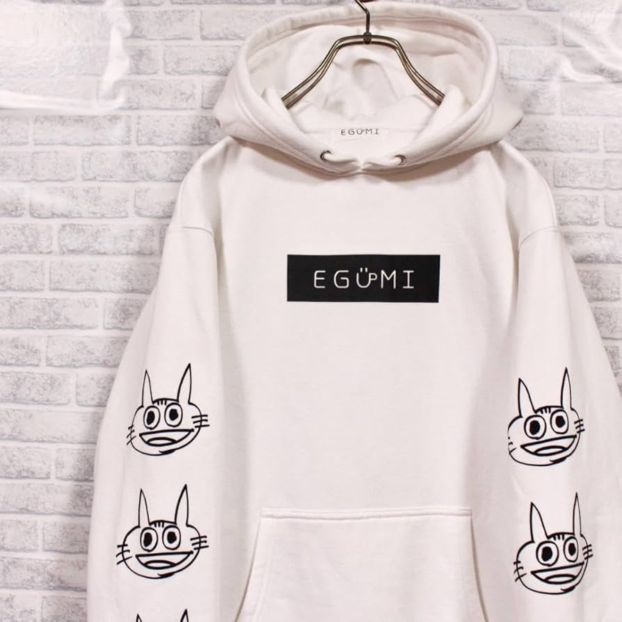 Amazon.co.jp: EGUMI 江口拓也 着用 猫 両袖 デザイン パーカー 声優と