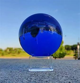 Amazon.co.jp: WAHOM 天然水晶玉 青水晶玉 40-60mm (Size : 50-60mm