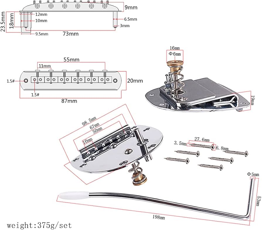 Amazon.com: Alnicov Left Handed Guitar Tremolo Vibrato Tailpiece