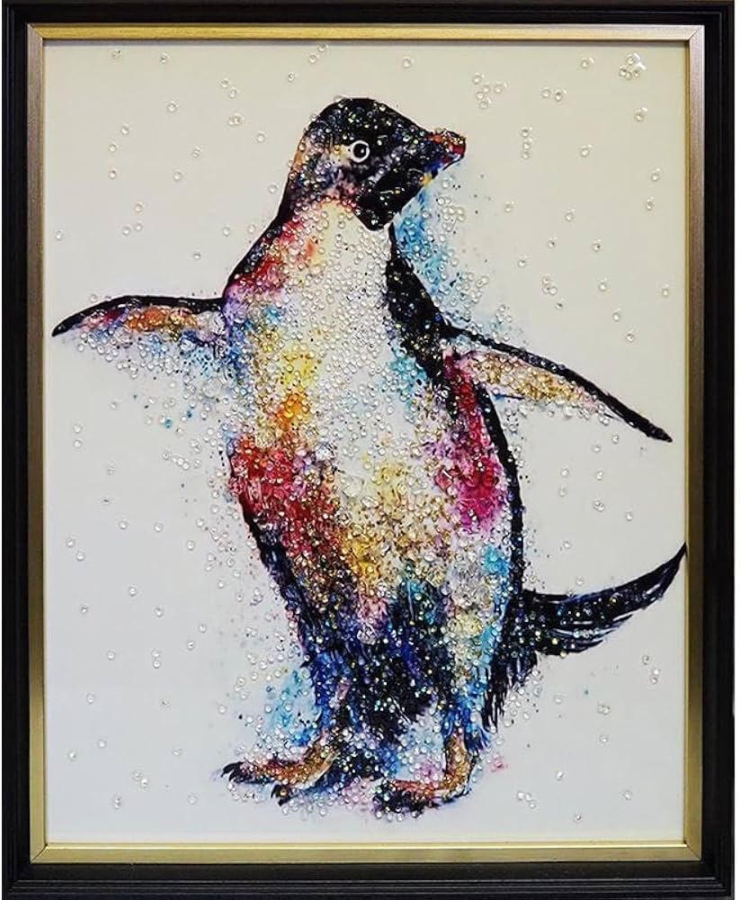 Amazon.co.jp: クリスタルアート ペンギン433 アートパネル 43x53cm
