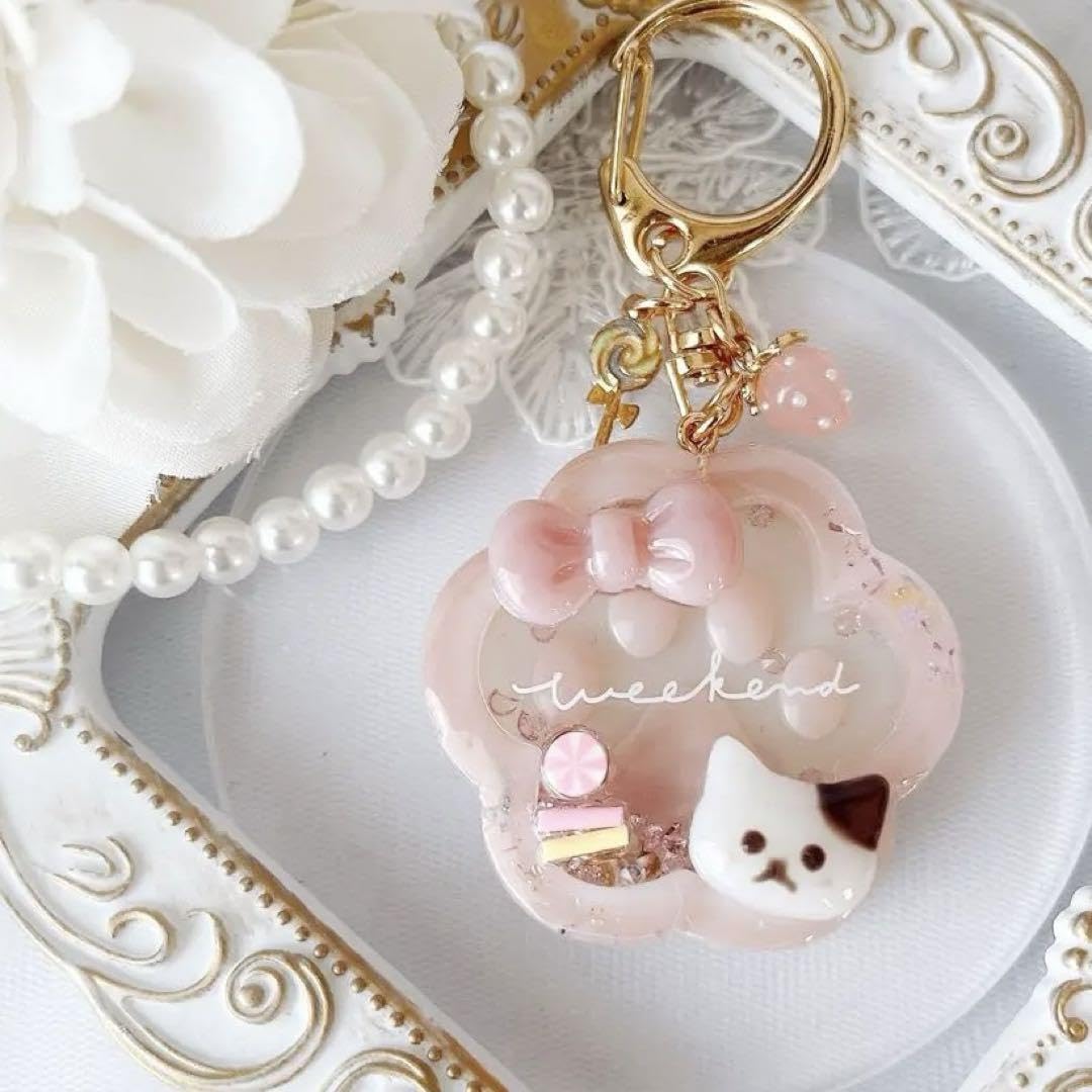 Amazon.co.jp: レジン ねこ シェイカー シャカシャカ キーホルダー