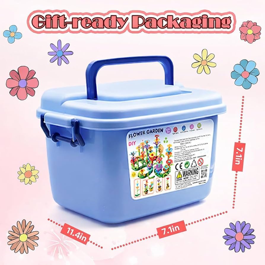 Amazon.com: FUNZBO 138pcs Flower Garden Building Set - Spring Toys