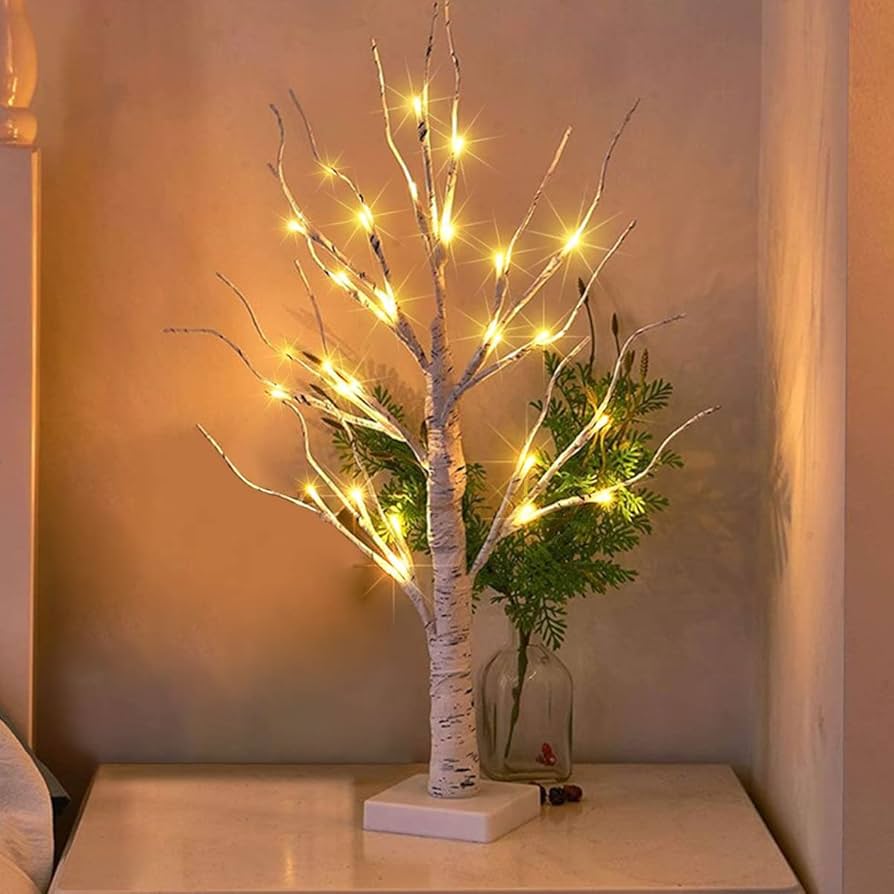 Amazon.co.jp: クリスマスツリー 卓上 白樺 Emoily ライト インテリア