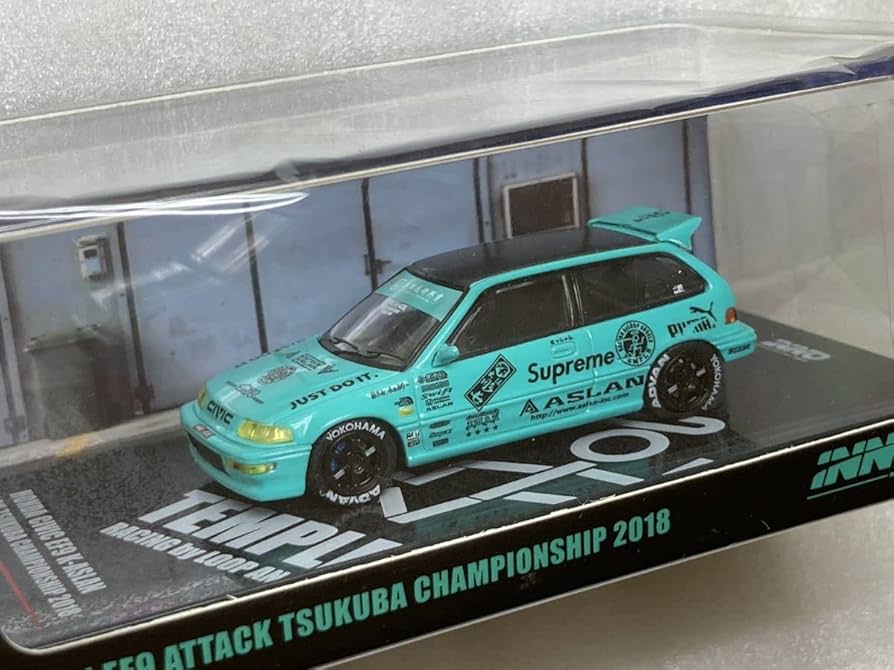 Amazon | INNO 1/64 ミニカー シビック K-ASLAN EF9 ATTACK TSUKUBA