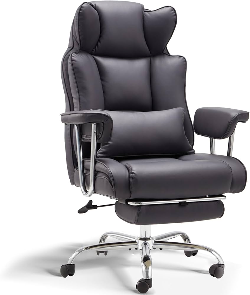 Amazon.com: ZZWHOM Big and Tall Office Chair with Foot Rest