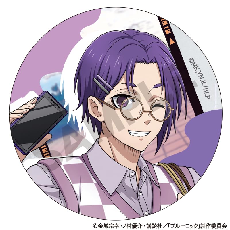 Amazon.co.jp: ブルーロック トレーディング缶バッジ 休日メガネ 9個