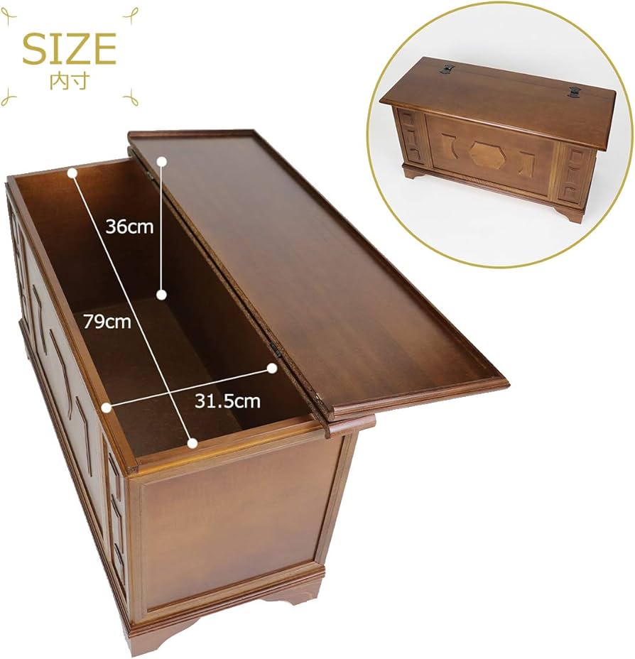 Amazon.co.jp: 【イタリア製 クラシック家具】収納ベンチ