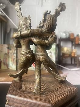 Amazon.co.jp: 中国古玩古銅チベット仏歓喜仏仏像仏教美術唐物時代 303