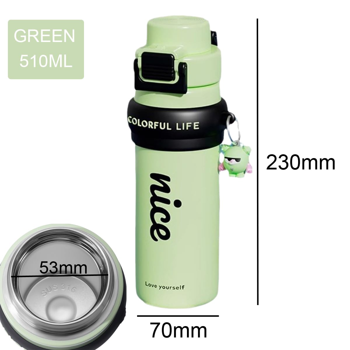 Amazon.com: 510ml SUS316 Stainless Steel Vacuum Insulated Sports