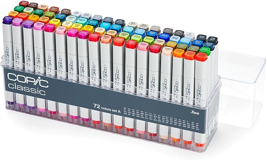 Amazon.com: Copic Classic, Alcohol markers, 72 Color Set A (New Ver.)