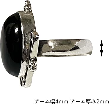 Amazon | オニキス SILVER 925 リング 黒瑪瑙 シルバーリング