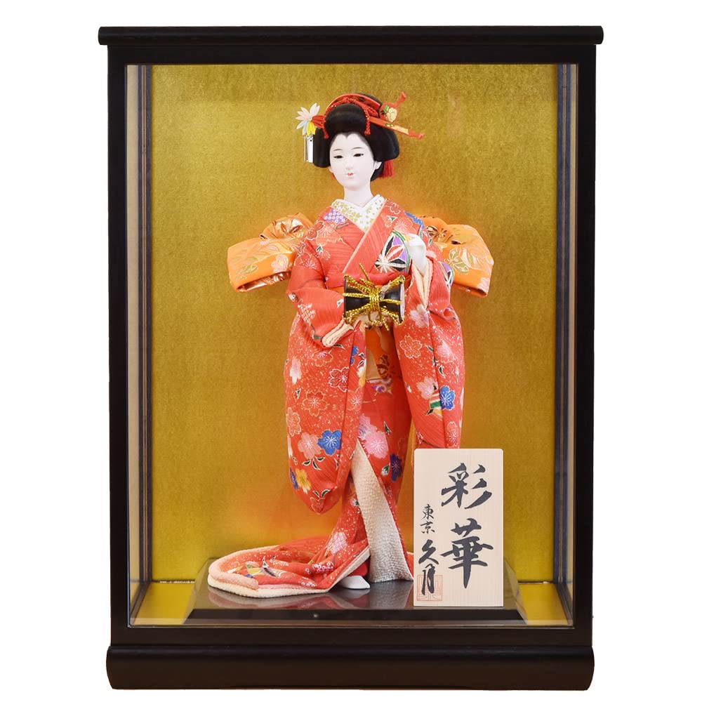 Amazon | 日本人形 ガラスケース 久月 おしゃれ ケース飾り 彩華 鼓 黒