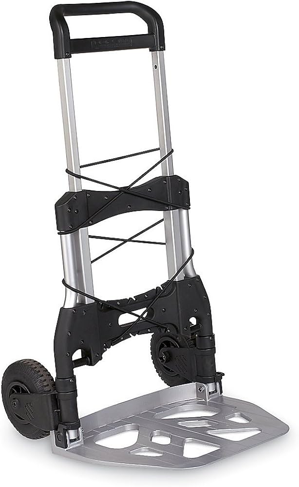 WESCO 220650 Aluminum/Polyurethane Folding Hand Trucks, Mega Mover