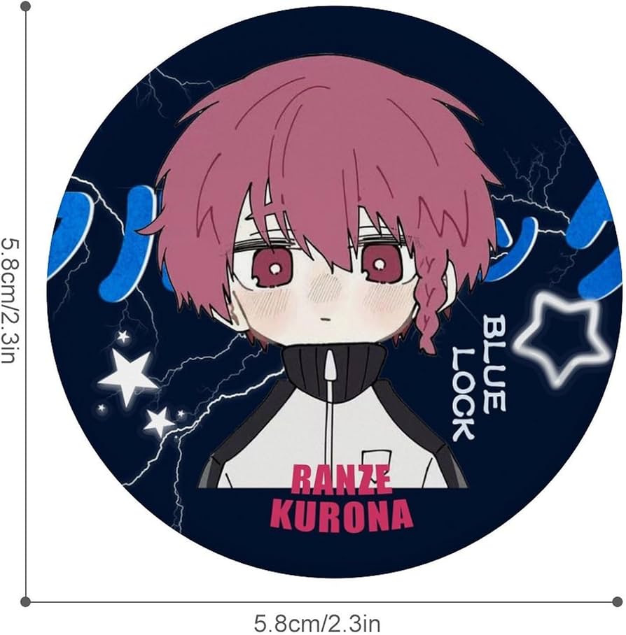 Amazon.co.jp: ブルーロック 黒名 蘭世 缶バッジ ばね針式 同人グッズ