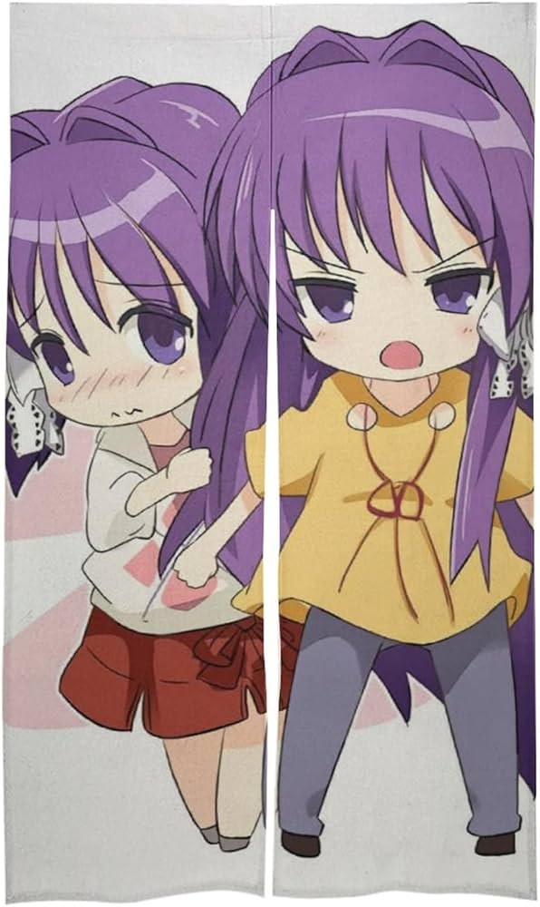 Amazon｜暖簾 CLANNAD クラナド 藤林杏 藤林椋 双子【麻布製 遮光 四季