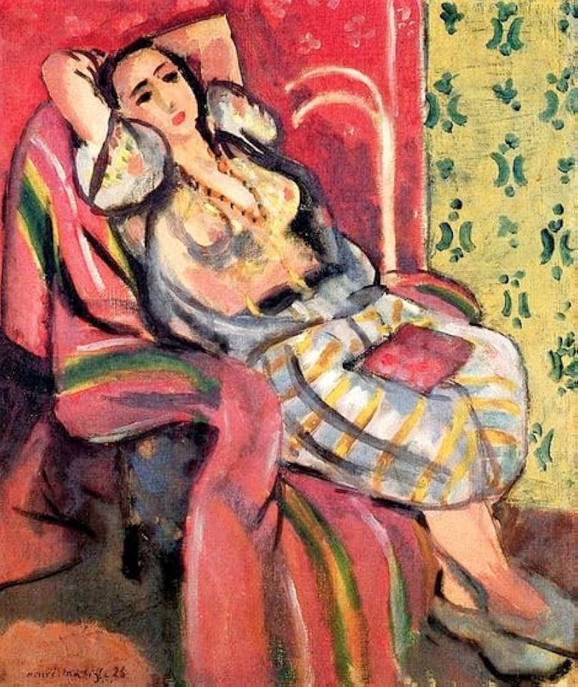 Amazon｜アンリ・マティス 横たわっているオダリスクポスター 抽象的な