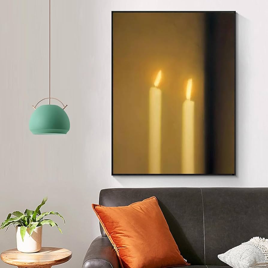 Amazon.co.jp: ゲルハルト・リヒターキャンドルポスターキャンバス