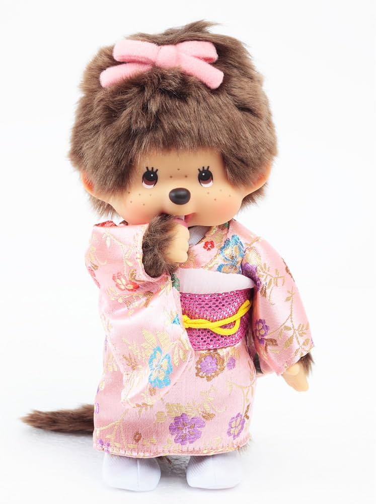 Amazon.co.jp: 久月official オリジナル お着物姿モンチッチ 女の子