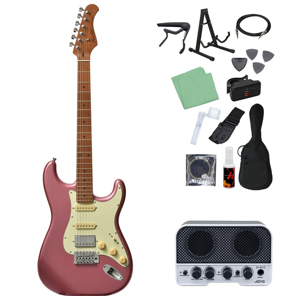 Amazon | Bacchus BST-2-RSM/M エレキギター初心者14点セット