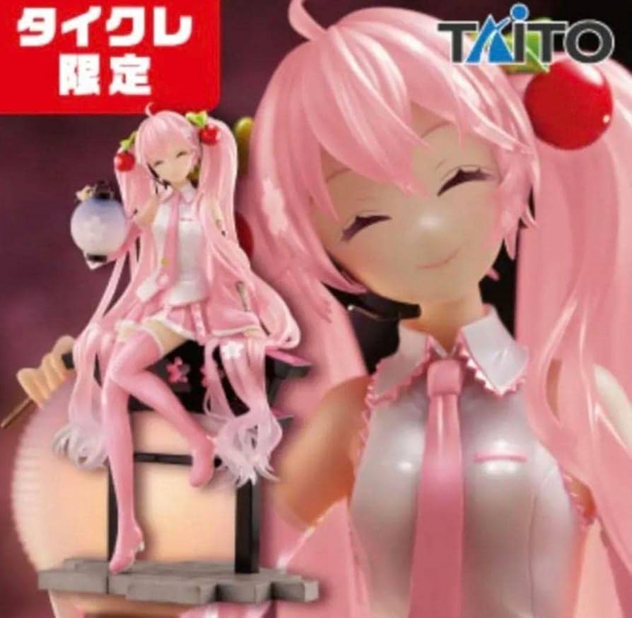 Amazon | 桜ミク AMP＋ フィギュア 桜提灯ver. タイクレ限定、通常 2