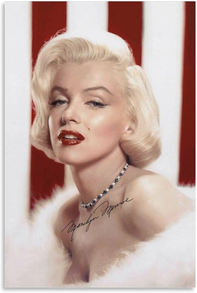 Amazon.co.jp: 1953年マリリンモンロー写真 ポスター キャンバス 壁